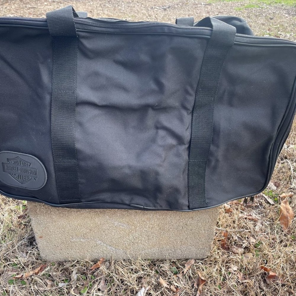 Harley Davidson Black Nylon Duffle Bag Tour Pack Rear Storage Insert Bag